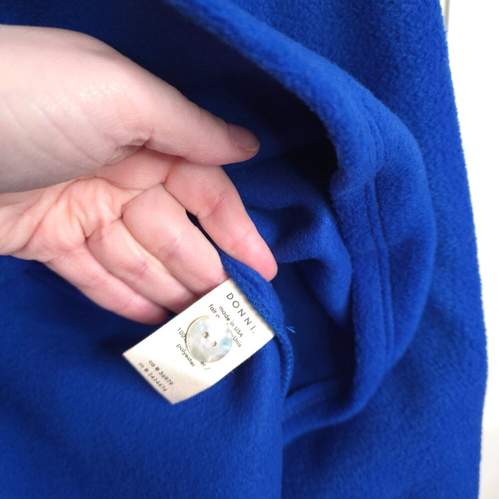 DONNI. Polar Fleece Shirt in Blueberry Size XXL - Picture 8 of 8